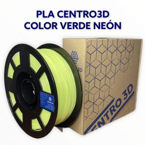 Filamento de impresion 3D PLA Centro 3D Verde neon